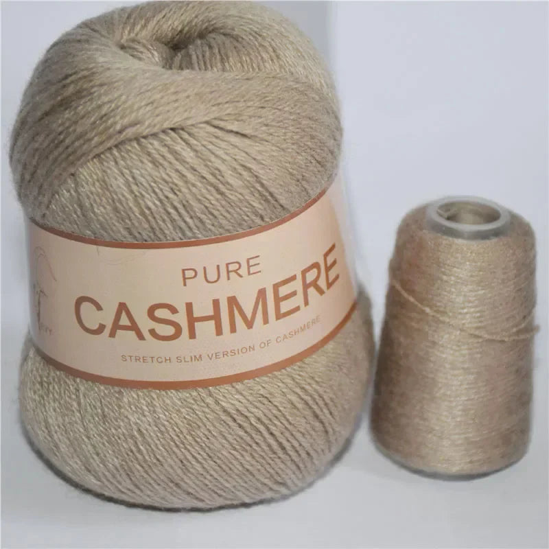 Pure Natural Mongolian Cashmere Yarn Crochet Lana para