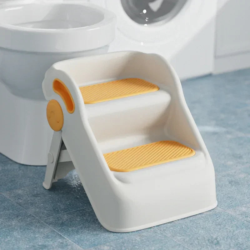 Home Poop Step Stools Foldable Stairs Kitchen Plastic