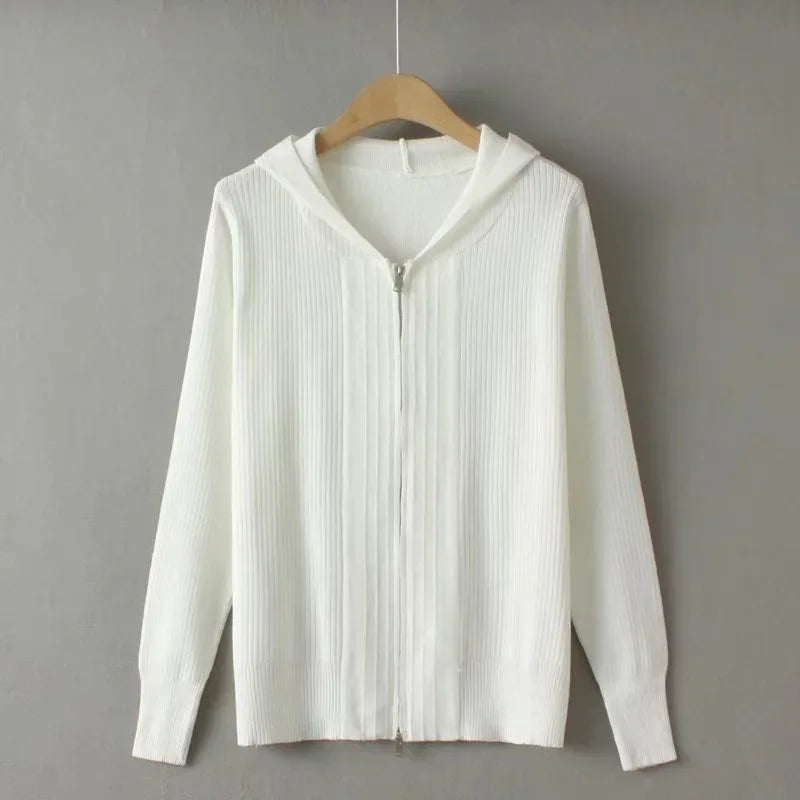 Plus Size Cardigan Women 2023 Spring Summer Zipper