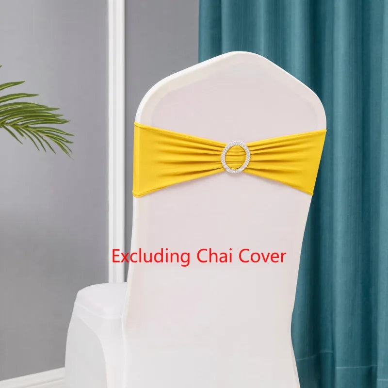 10pcs/lot Stretch Lycra Spandex Chair Covers Bands