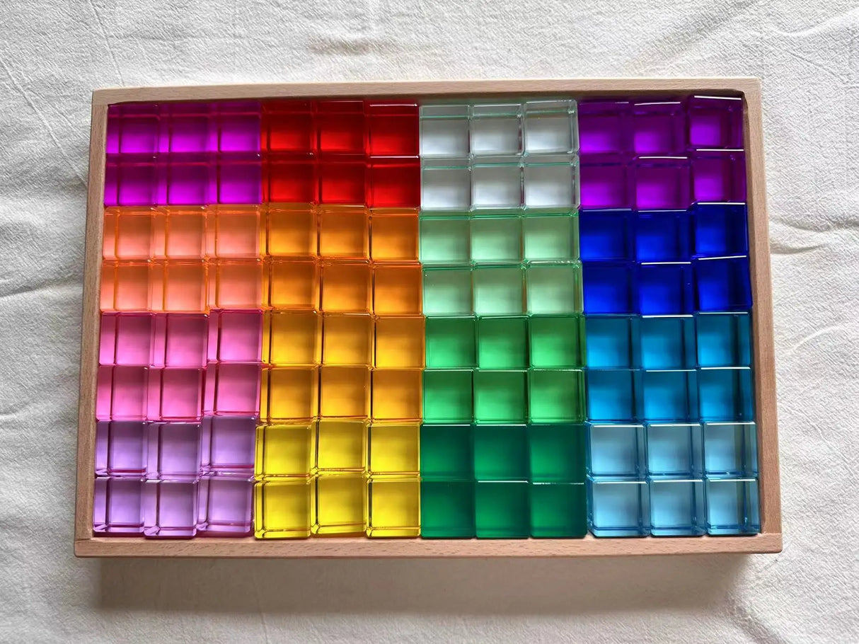New Design Montessori Toys See Through Rainbow Lucite