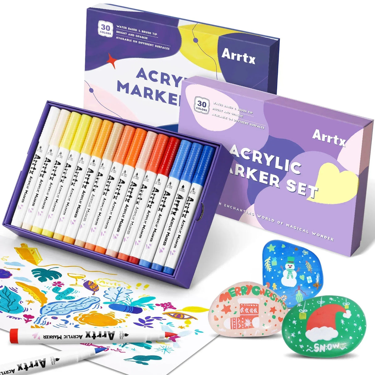 Arrtx Acrylic Paint Pens for Rock Painting, Water