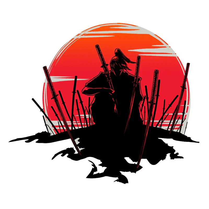 13cm For Samurai Warrior Car Accessories Sticker ScratchProof