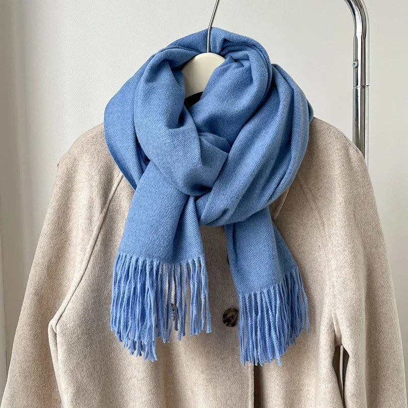 Luxury Brand Wool Scarf For Women Men Solid