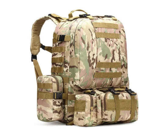 55L 4-in-1 Tactical Molle Backpack for Hiking & Camping