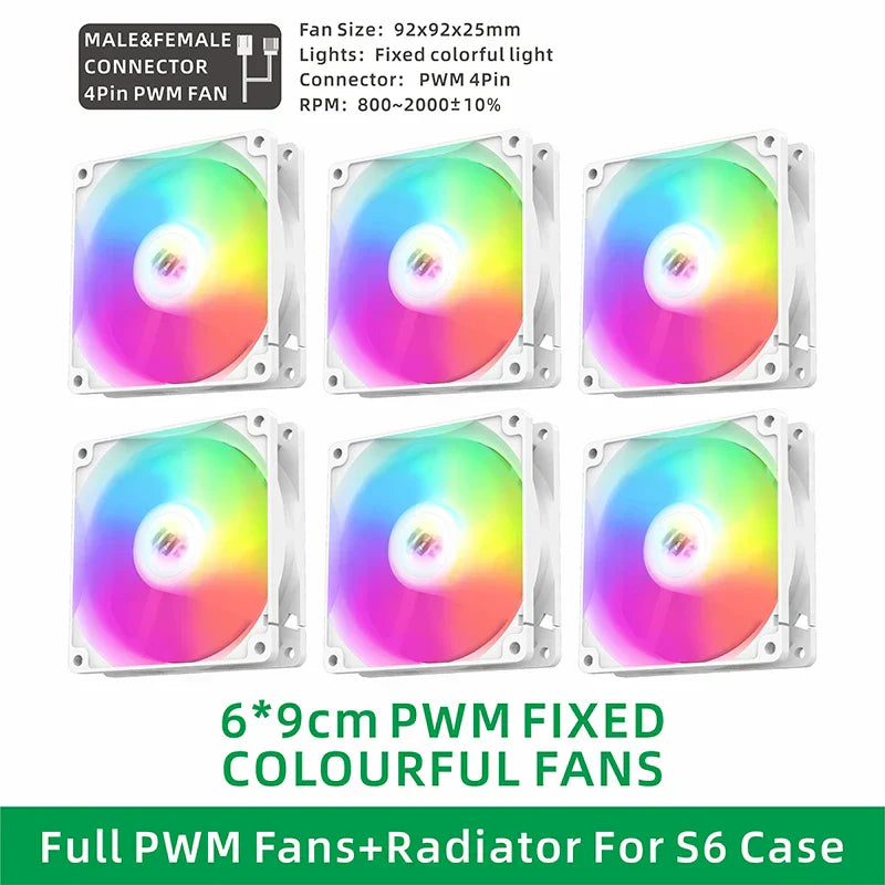 METALFISH S6 Computer Compact White Case Gaming PC
