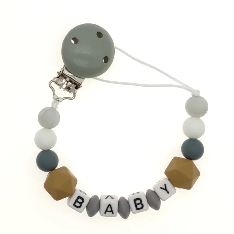 Personalized Name Handmade Silicone Baby Beech Dummy Pacifier