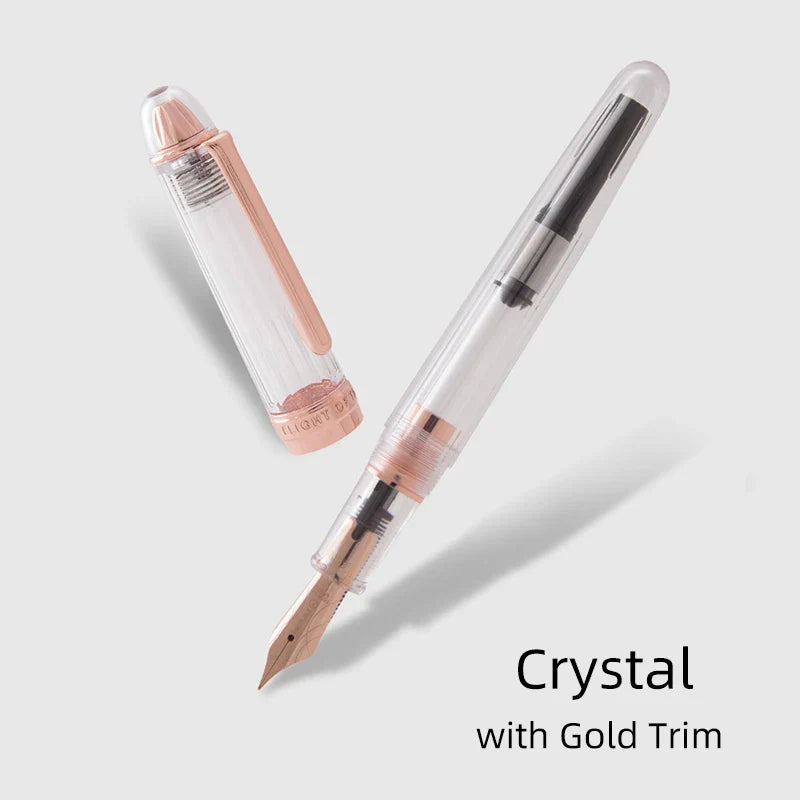 Natami Fountain Pen Fine Nib Transparent Clear Ink