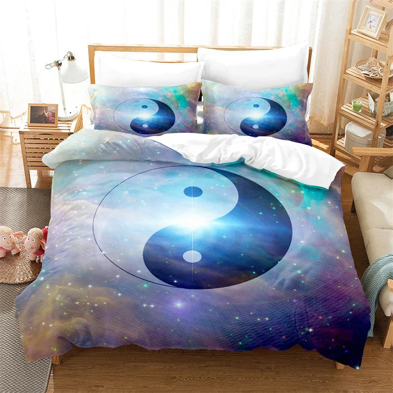 Vikings Duvet Cover Scandinavian Culture Print Bedding Set