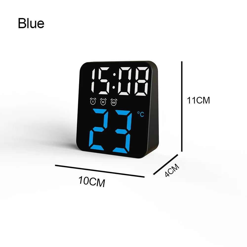 Digital Alarm Clock for Bedrooms with Temperature Adjustable