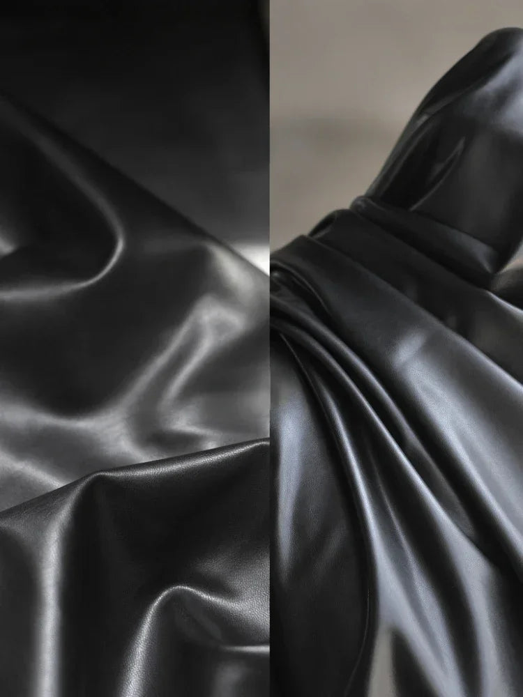 Faux Leather Fabric High Elastic Knitted Matte Four