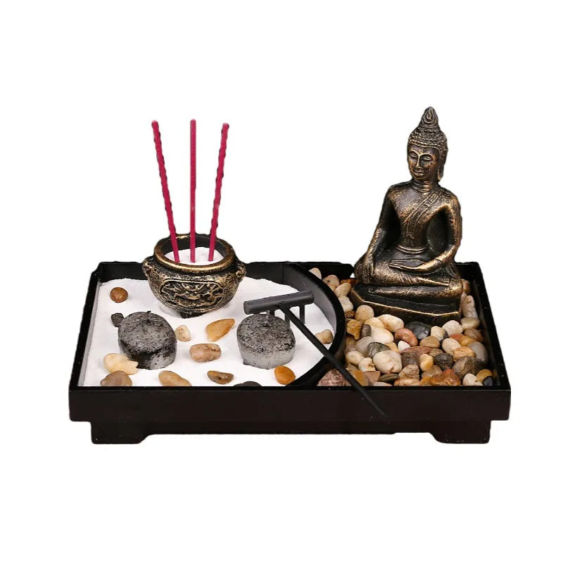 Buddha Statues and Table Candle Holder Zen, Garden