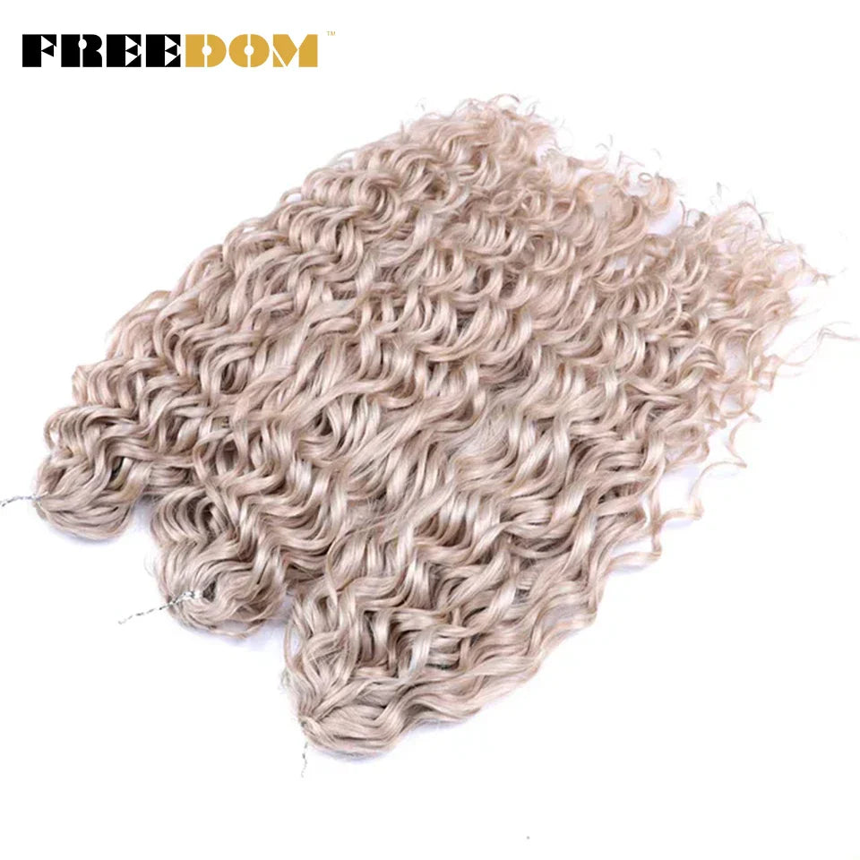 FREEDOM Synthetic Deep Wavy Twist Crochet Hair Afro