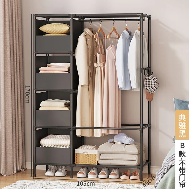 Simple Combination of Non-woven Wardrobe, Foldable Storage, Reinforcement
