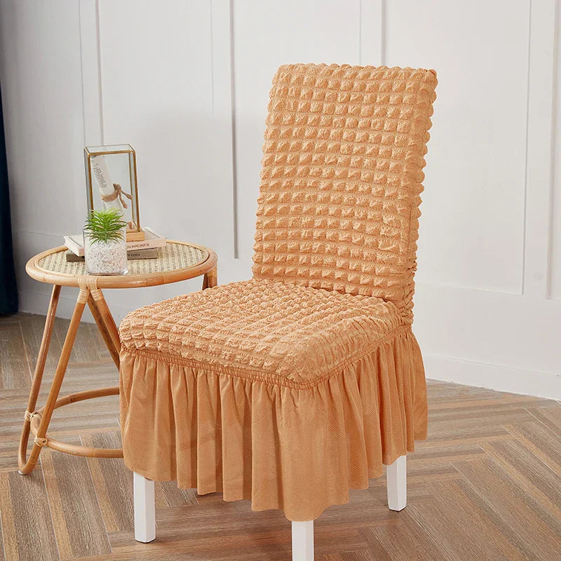 high quality Seersucker chair cover for dining room