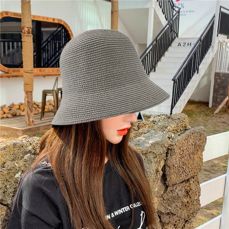 New Summer Foldable Bucket Hats For Women Girls