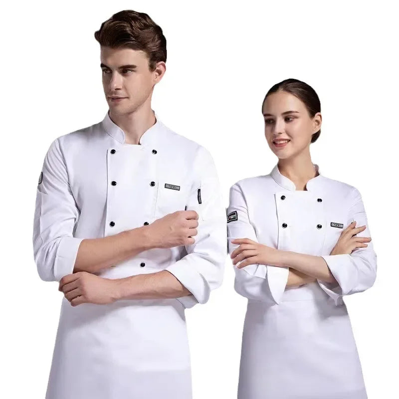 Shortsleeved Chef Work Clothes for Men and Women