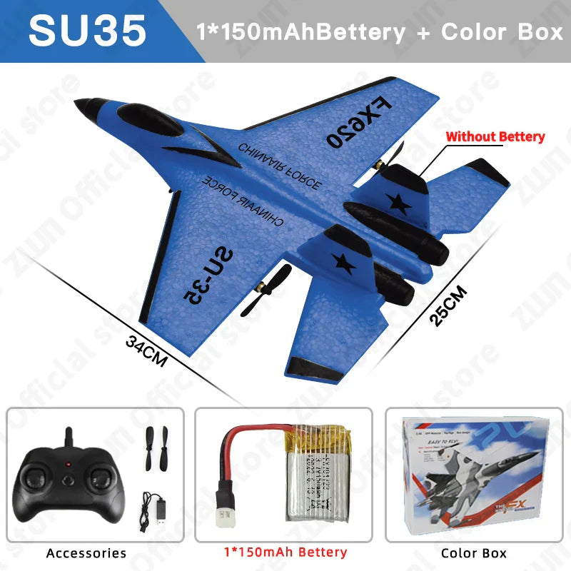 RC Plane SU35 2.4G LED Lights Aircraft Remote