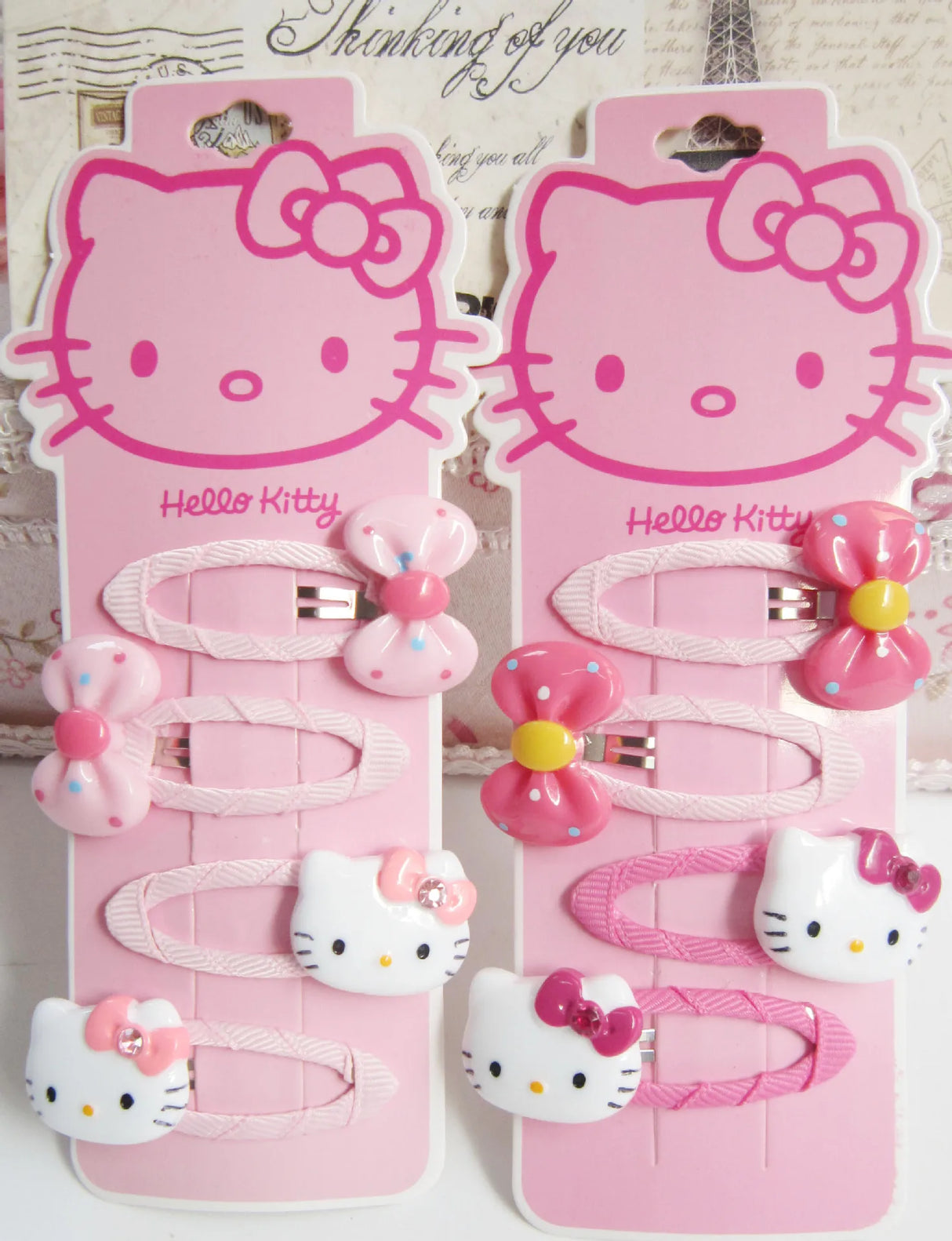 4pcs Sanrio Hello Kitty Children's Hairpin Hair Rope