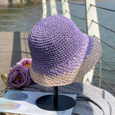 Gradient Straw Fisherman Hat Ladies Sweet Summer Sun