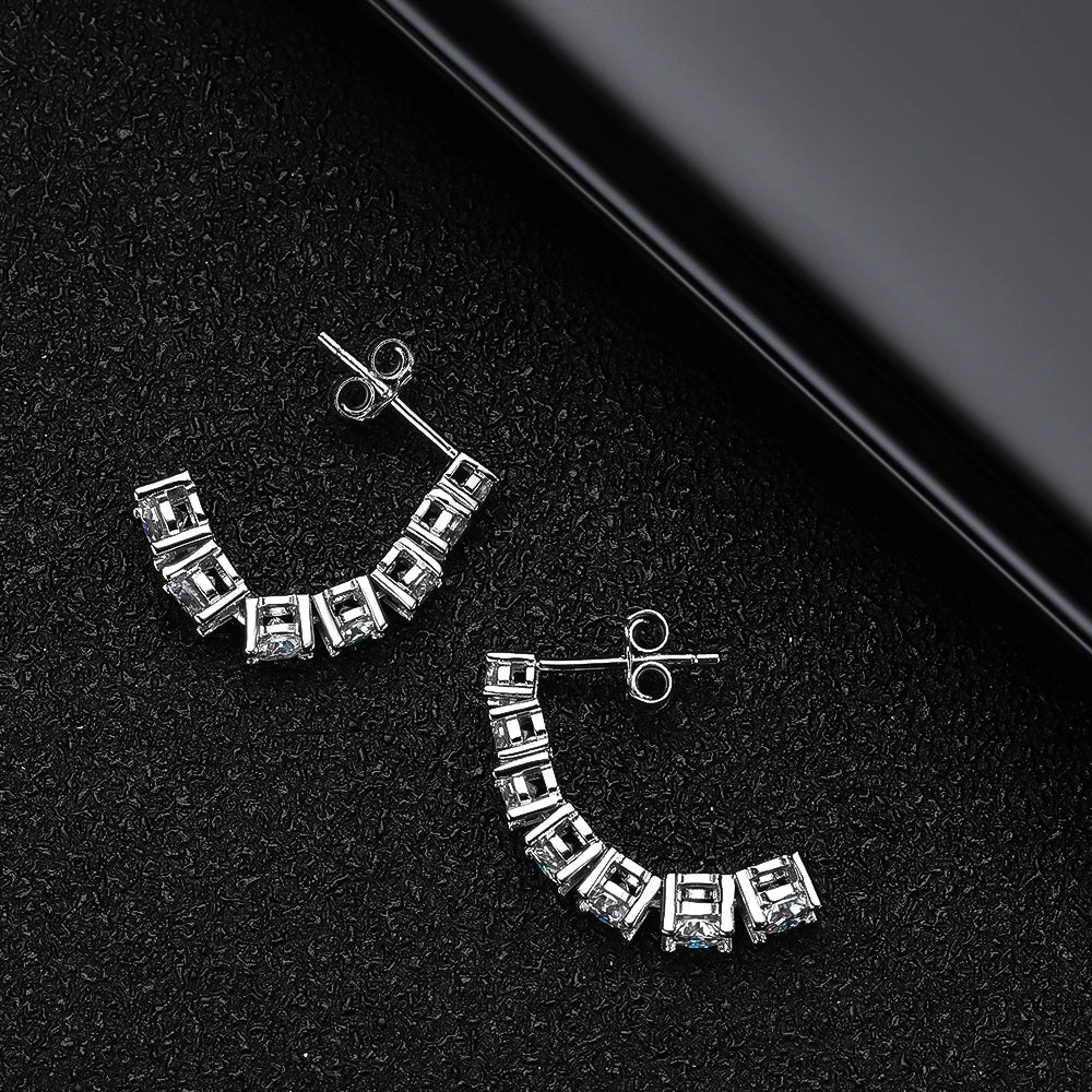 KNOBSPIN D VVS1 Moissanite Pandent Earrings for Woman