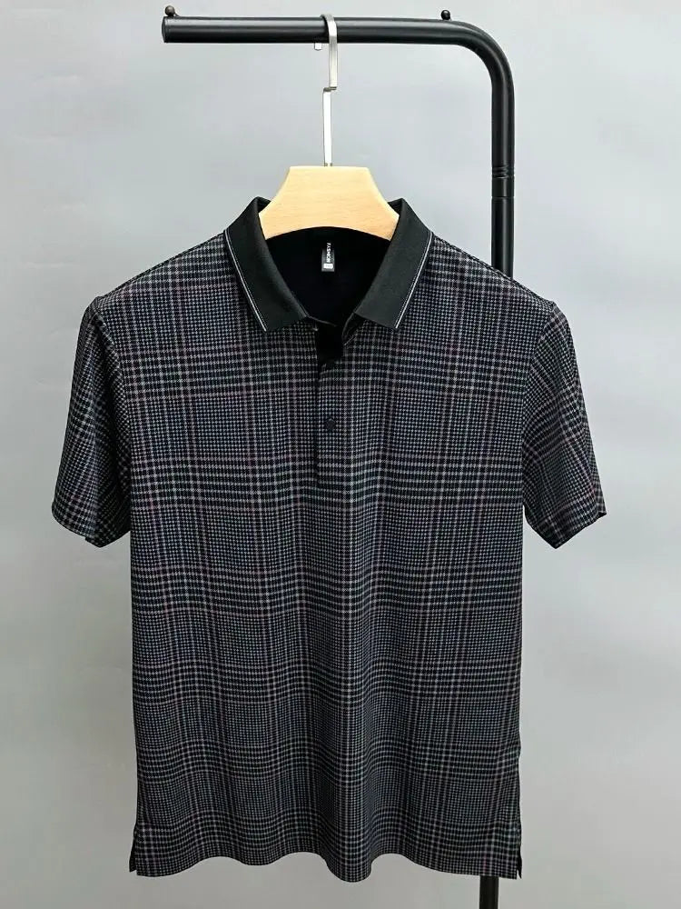 High Quality Luxury Ice Silk Men's Polo Shirt