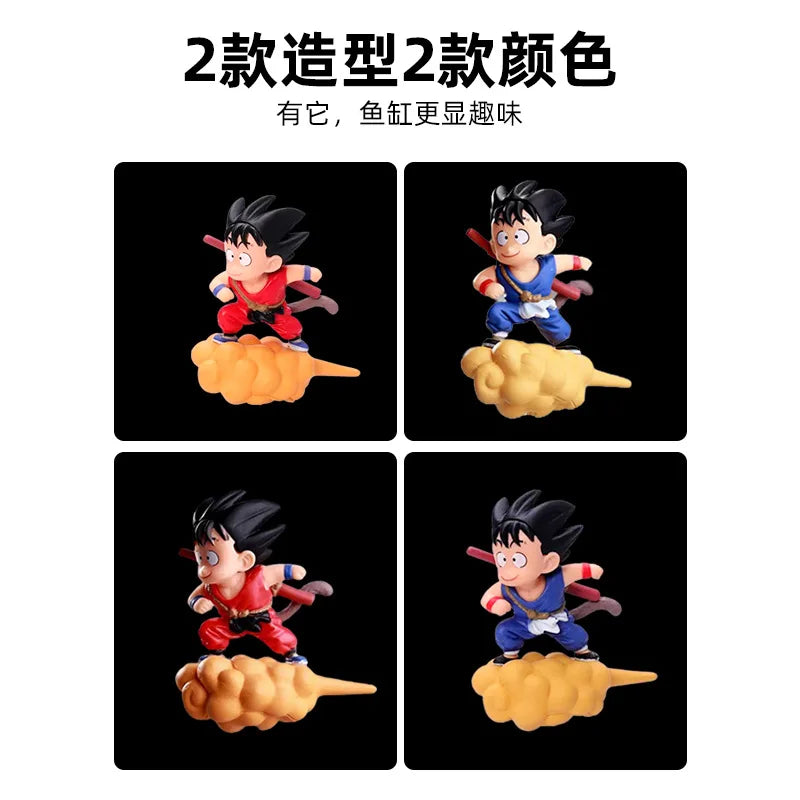 Aquarium Decor Accessories Son-Goku Sitting on The Cloud