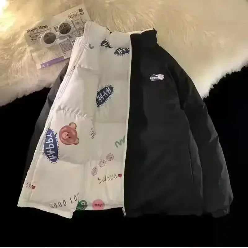 Winter Jackets For Couples Double Sides Wear Valentine's