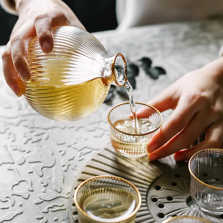 Burning for Wine Glass Set Sake Drinks Bar