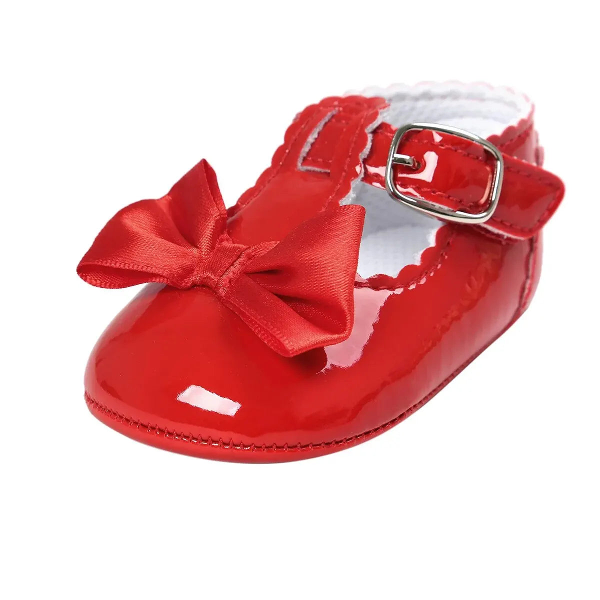 Meckior Baby Girls Shoes Classic Bowknot Rubber Sole