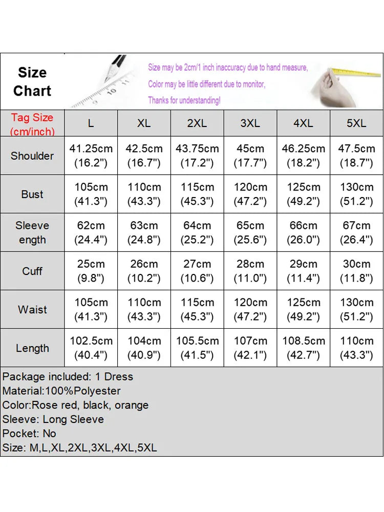 Plus Size 5XL VONDA Women Sundress 2024 Autumn