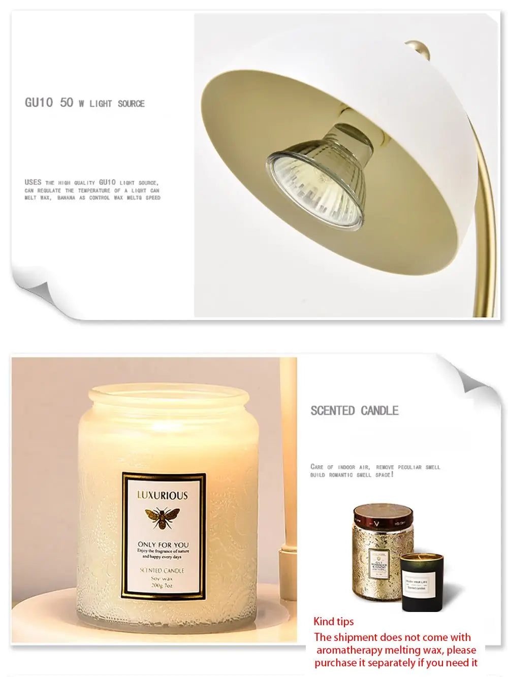 Aromatherapy Candle Heater Essential Oil Melting Wax Table