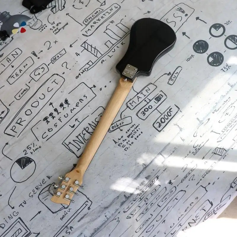 Mini Electric Guitar Children Outdoor Travel Portable Guitar