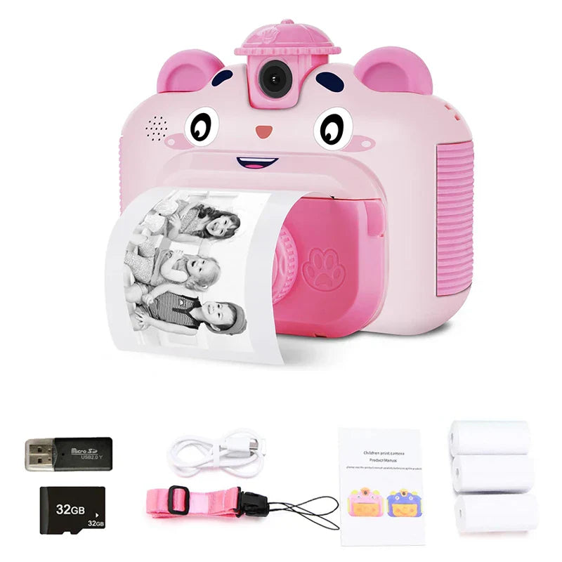 Children's Instant Print Camera With Thermal Printer Kids