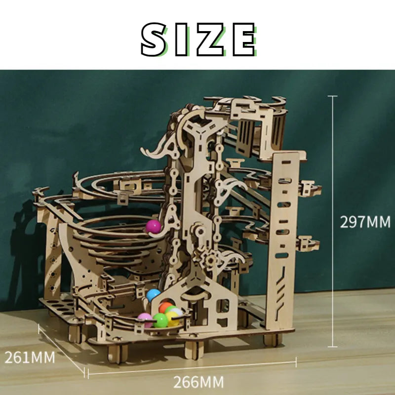 335PCS Marble Run Set 3D Wooden Puzzle DIY