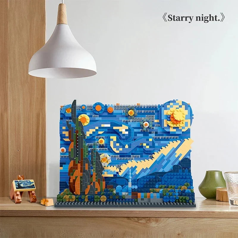 Creative Art Van Gogh Paintings Starry Night MOC