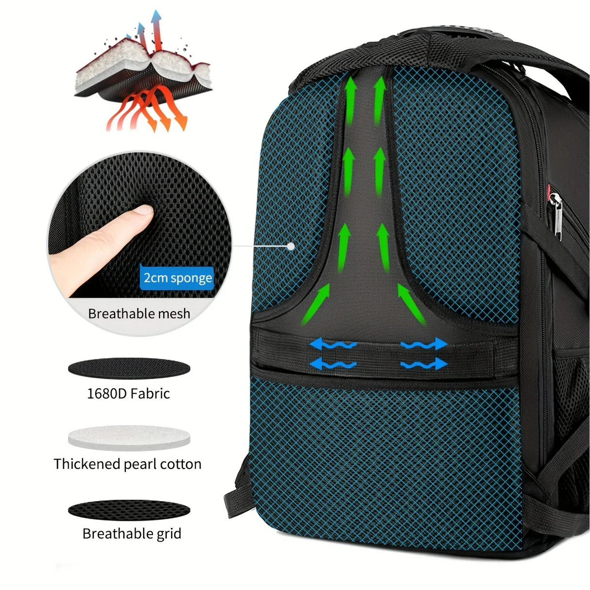 Travel Backpack Oversized 50 Liter Laptop Backpack