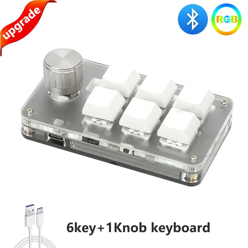Macro Programming Keyboard Bluetooth USB Backlit 2.4G Wireless