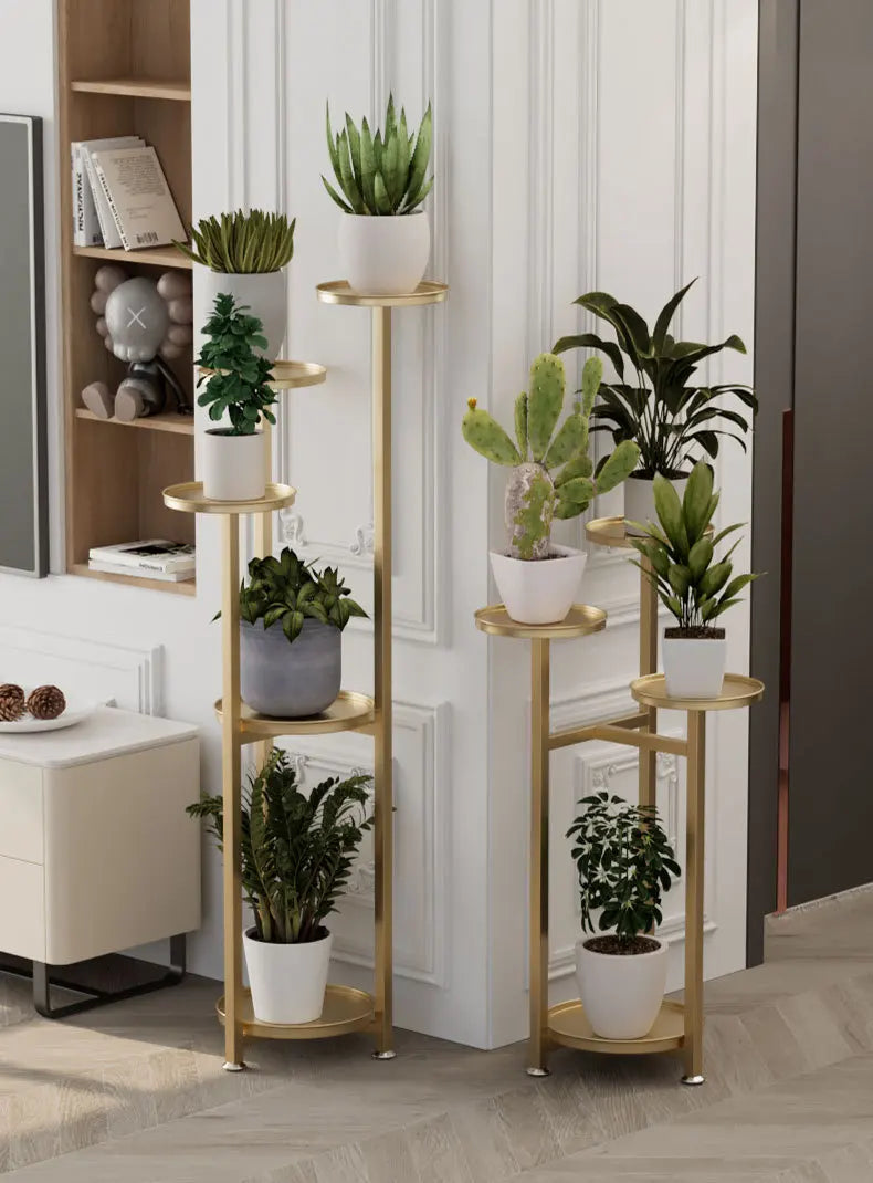 Multi-Storey Iron Shelves For Plant Floor-To-Ceiling Balcony Pot