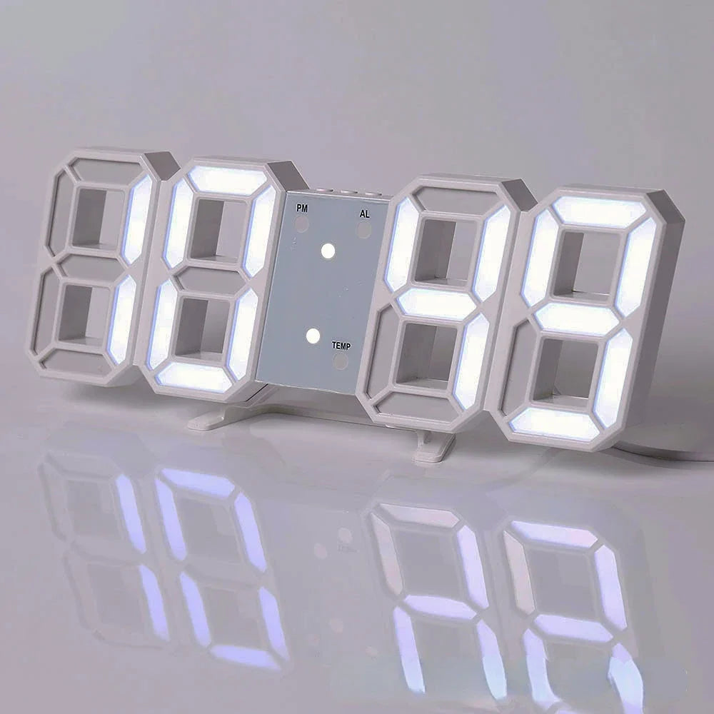 Smart 3d Digital Alarm Clock Wall Clocks Home