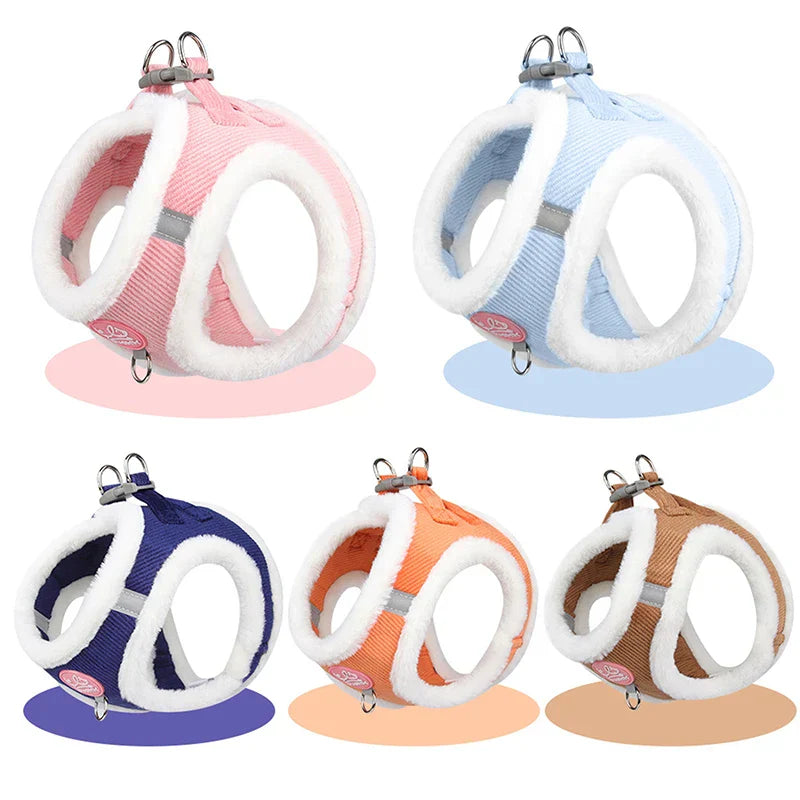 Winter Pet Vest Cute Cat Towing Rope Comfortable