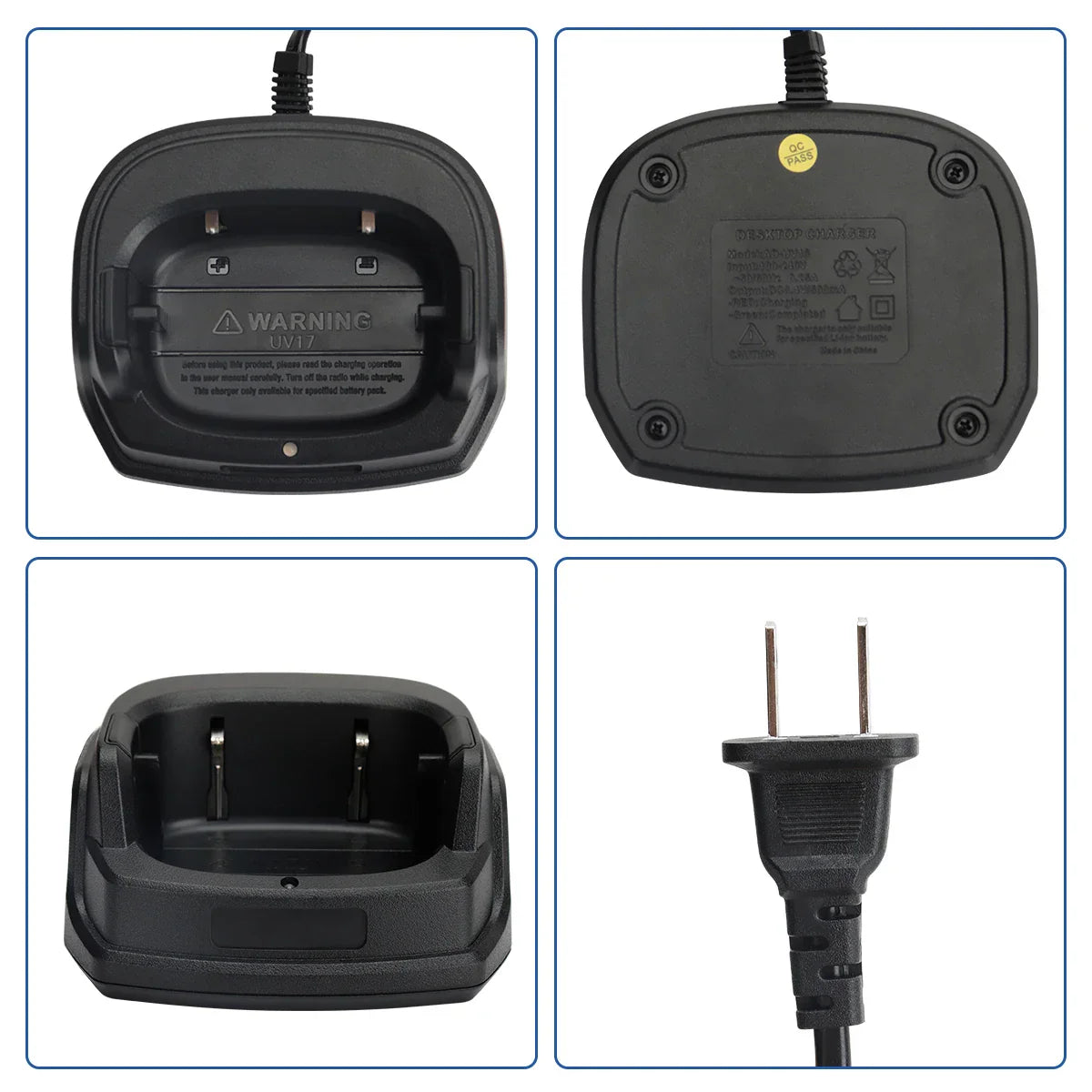 Original Baofeng UV-17 Pro V2 EU/US Battery Charger