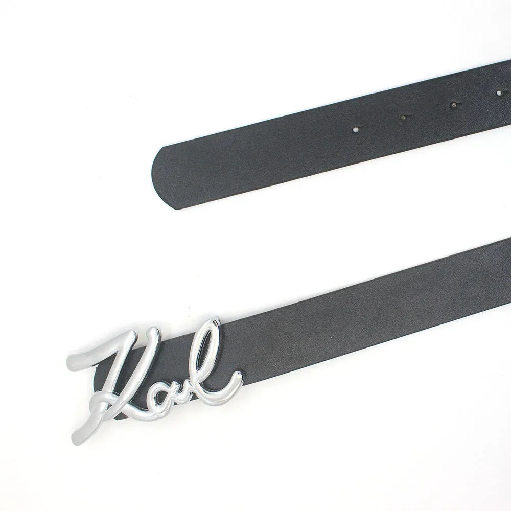 New Fashion Goth Letter Love Metal Buckle Belt