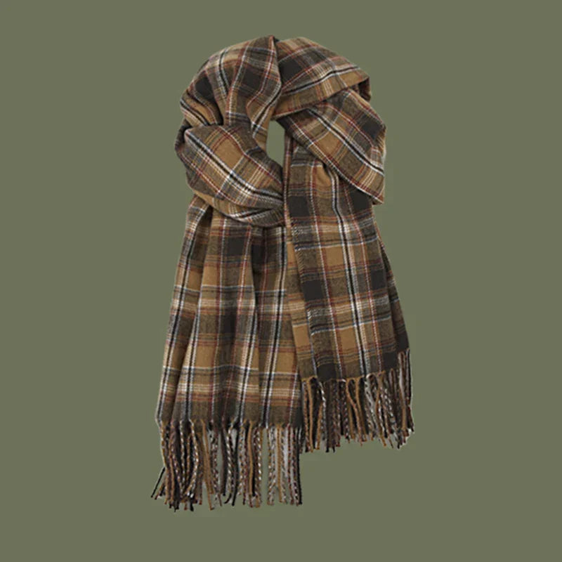 New 2023 Imitation Cashmere Women Scarf Winter Preppy