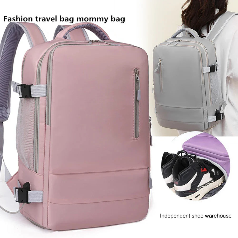 Unisex Casual Bag MultiPockets Carry On Backpack with