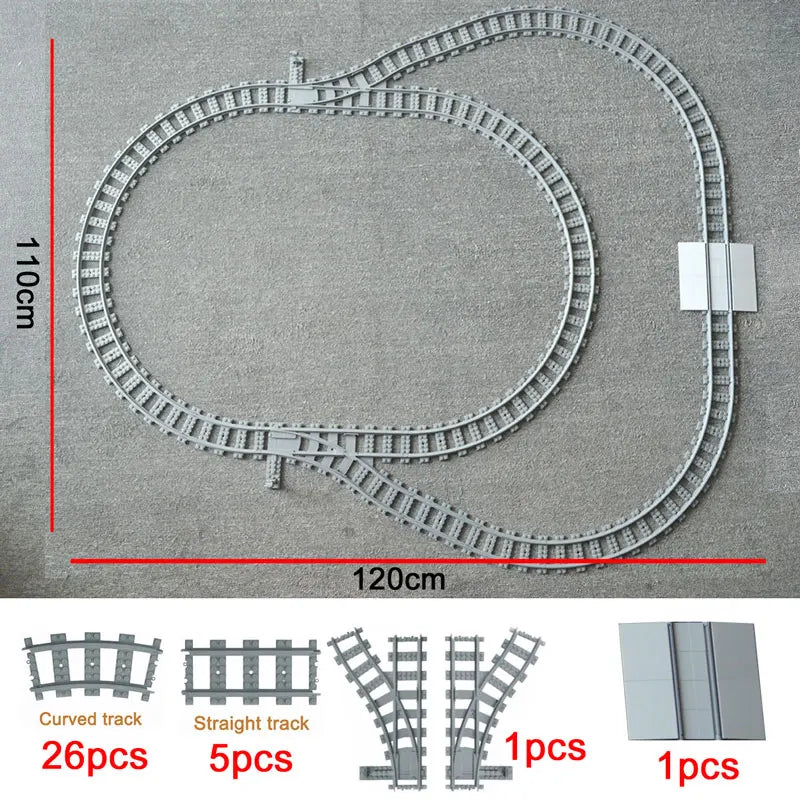City Train Tracks Forked Flexible Railway Bridge Rail