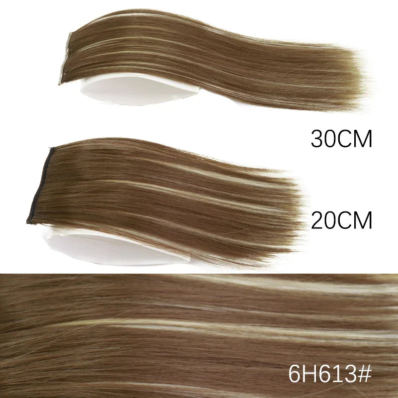 AZQUEEN Synthetic 20cm/30cm Invisible Straight Pads Clip In