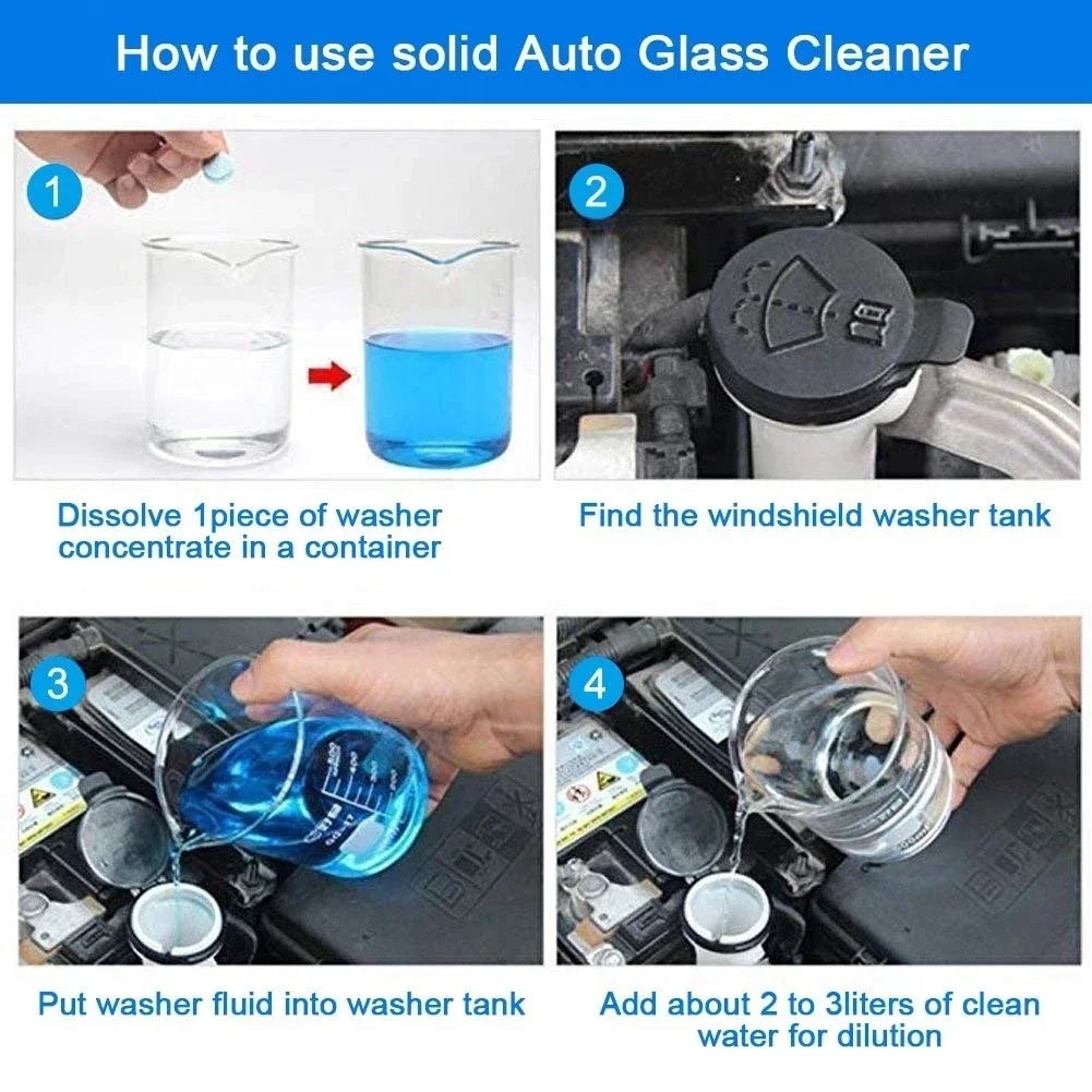 5100pcs Solid Cleaner Car Windscreen Cleaner Effervescent Tablet