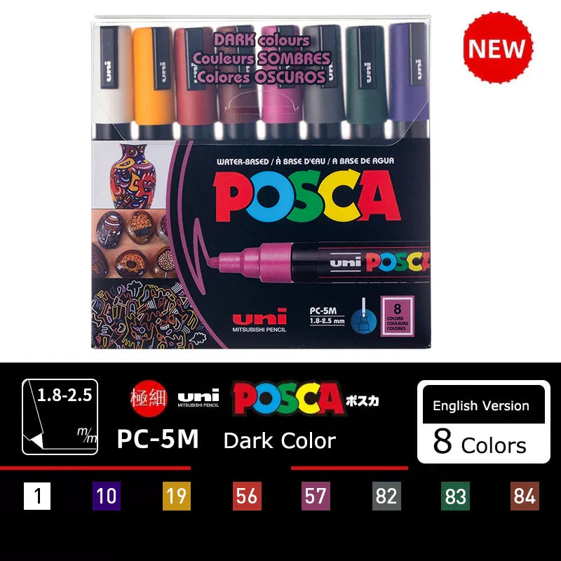 Japan Posca Marker Pen Set Non-Toxic Utilies Escolares