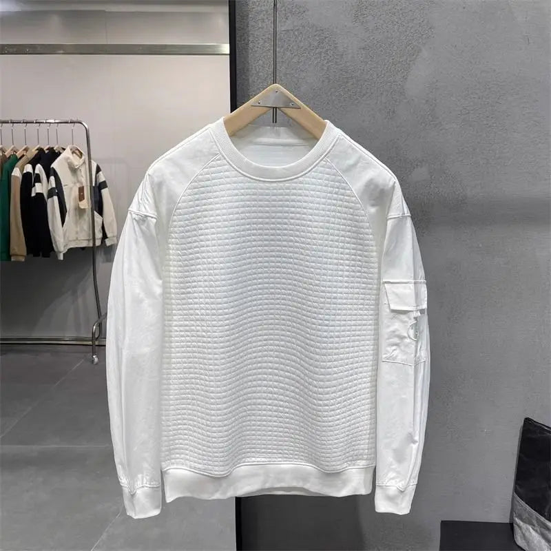 New Spring Autumn Patchwork Sweatshirts Men's Versatile Casual